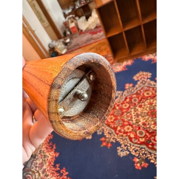 MCM Teak Peppermill Gold Plate Hardware KPM Germany - Picture 3 of 6